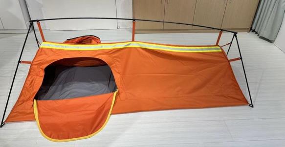 Orange basalt fiber outdoor tent