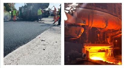Basalt fiber in road paving and industrial furnace applications